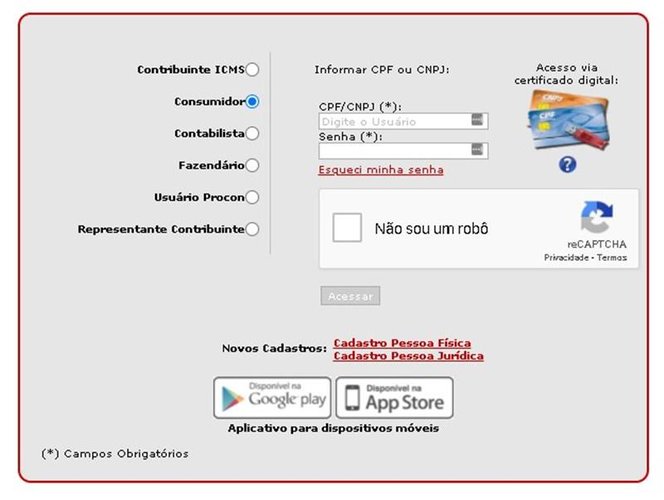 Faça o login ou crie o seu cadastro para visualizar seu saldo. (Fonte: NFP)