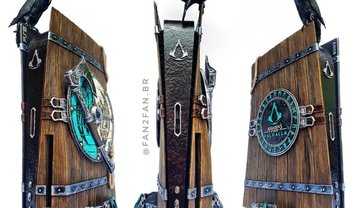 Brasileiros criam PS5 customizado ao estilo Assassin's Creed Valhalla