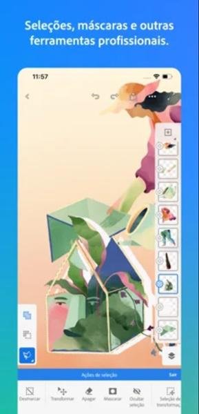 O Adobe Fresco é uma versão do Photoshop para dispositivos móveis da Apple.