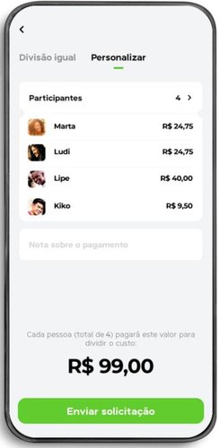 O gerenciamento da vaquinha é feito no próprio app.