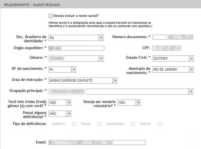 Atente-se para responder todas as perguntas do questionário.