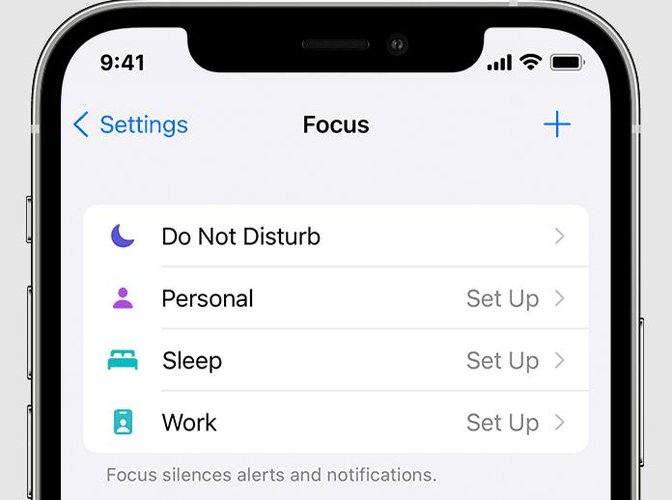 Modo Foco no iOS.