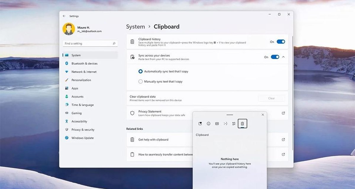 Windows 11: como usar a área de transferência para copiar e colar