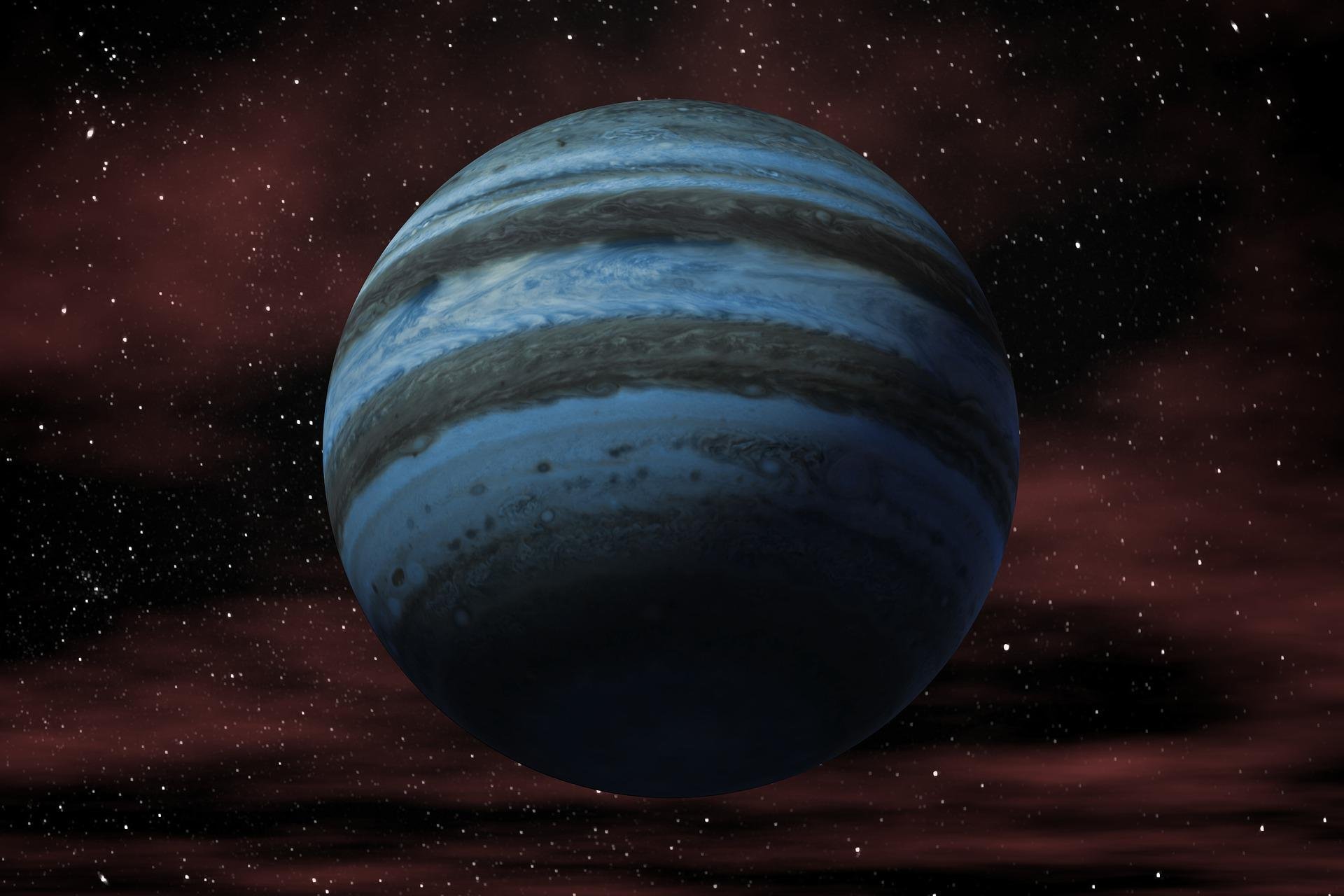 Os primeiros exoplanetas descobertos eram gigantes gasosos. Seu tamanho facilitou as observações (Fonte: Pixabay/Elchinator)