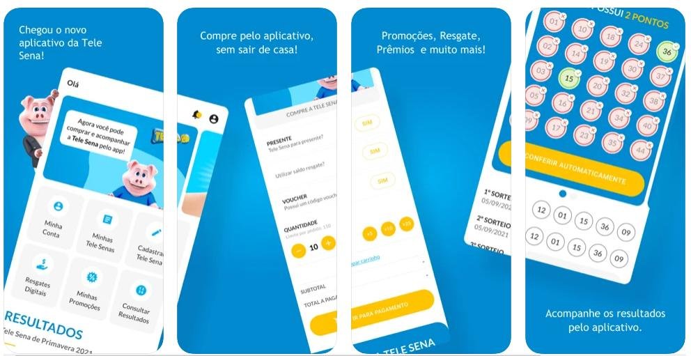 Versão do aplicativo Tele Sena para iOS
