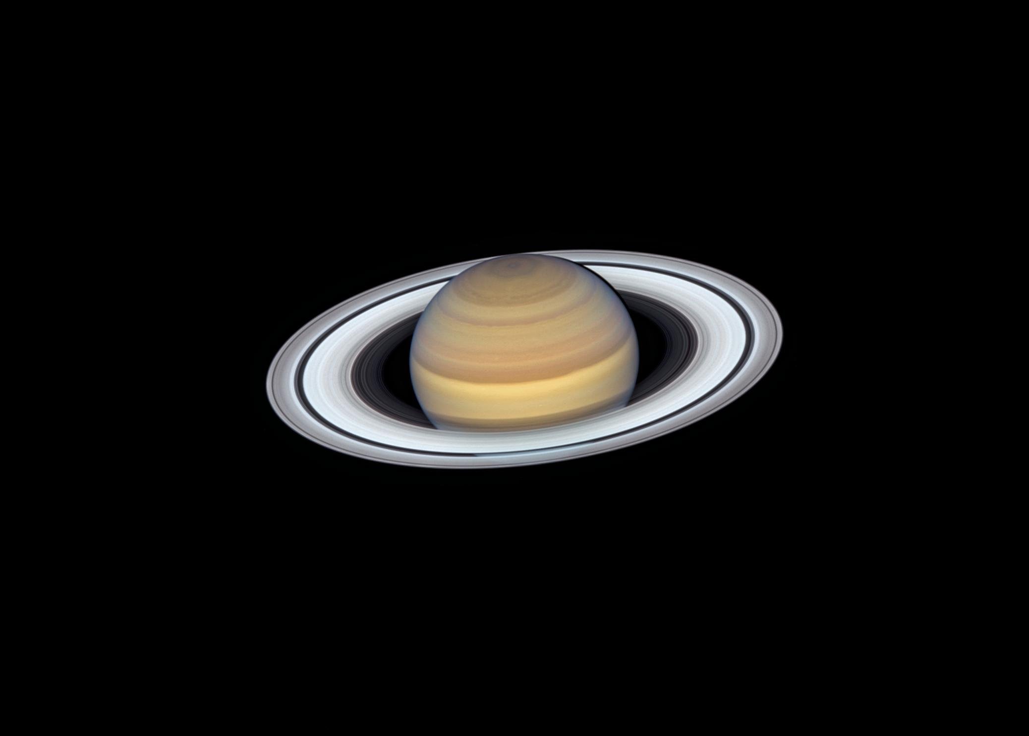 Imagem de Saturno obtida pelo telescópio Hubble (Fonte: NASA/ESA/A. Simon)