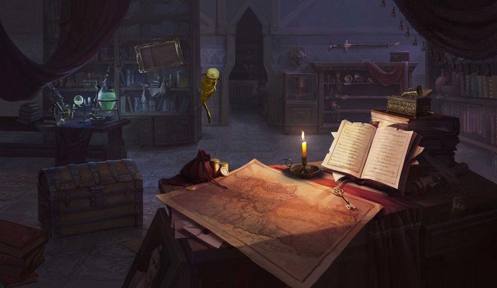 Imagem oficial revelada por Vladimir Tortsov mostra um Nekker escondido no que parece ser um escritório do mundo de Witcher