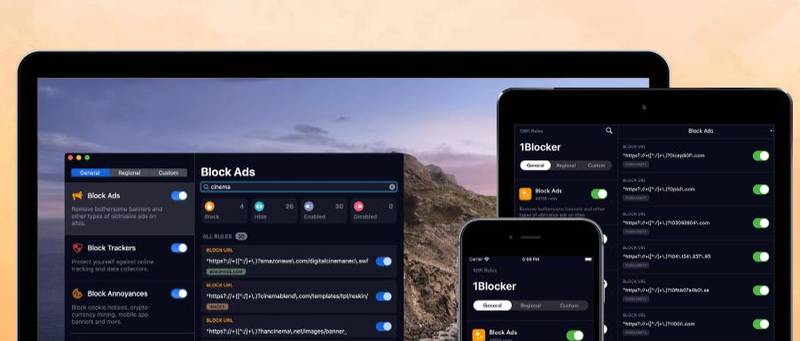 O 1Blocker está disponível para iPhone, iOS e macOS