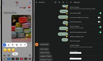 Google Mensagens passa a converter reações do iMessage em emojis