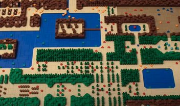 Fã recria mapa de Zelda original com 25 mil peças de LEGO