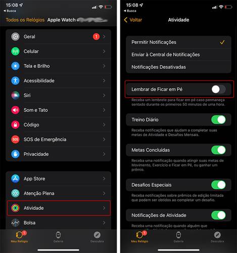 Apple Watch aplicativo