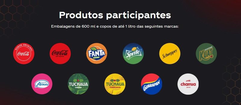 Os produtos participantes incluem embalagens de 600 ml e copos de até 1 litro, além de combos dos parceiros 