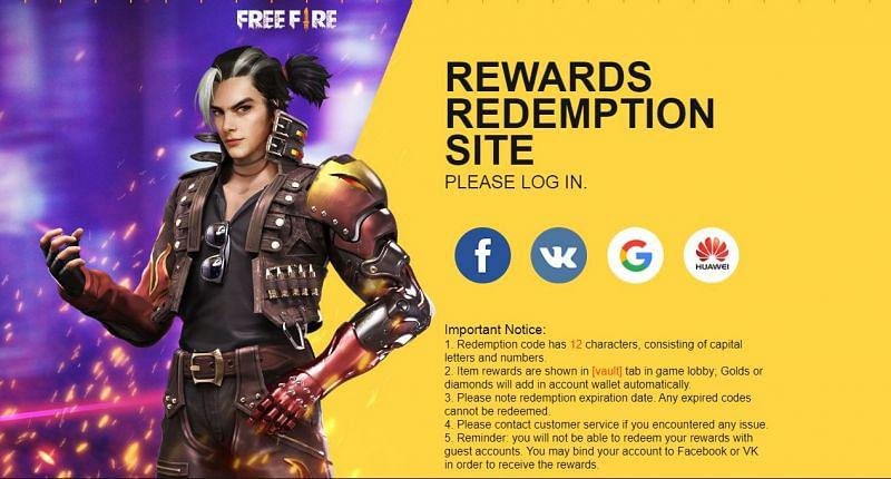 Free Fire Rewards: como resgatar códigos e usar no site da Garena