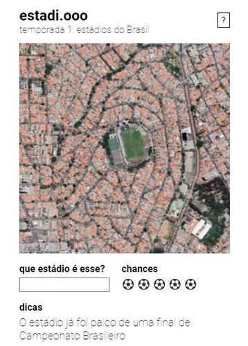 A interface do jogo é simples e intuitiva.