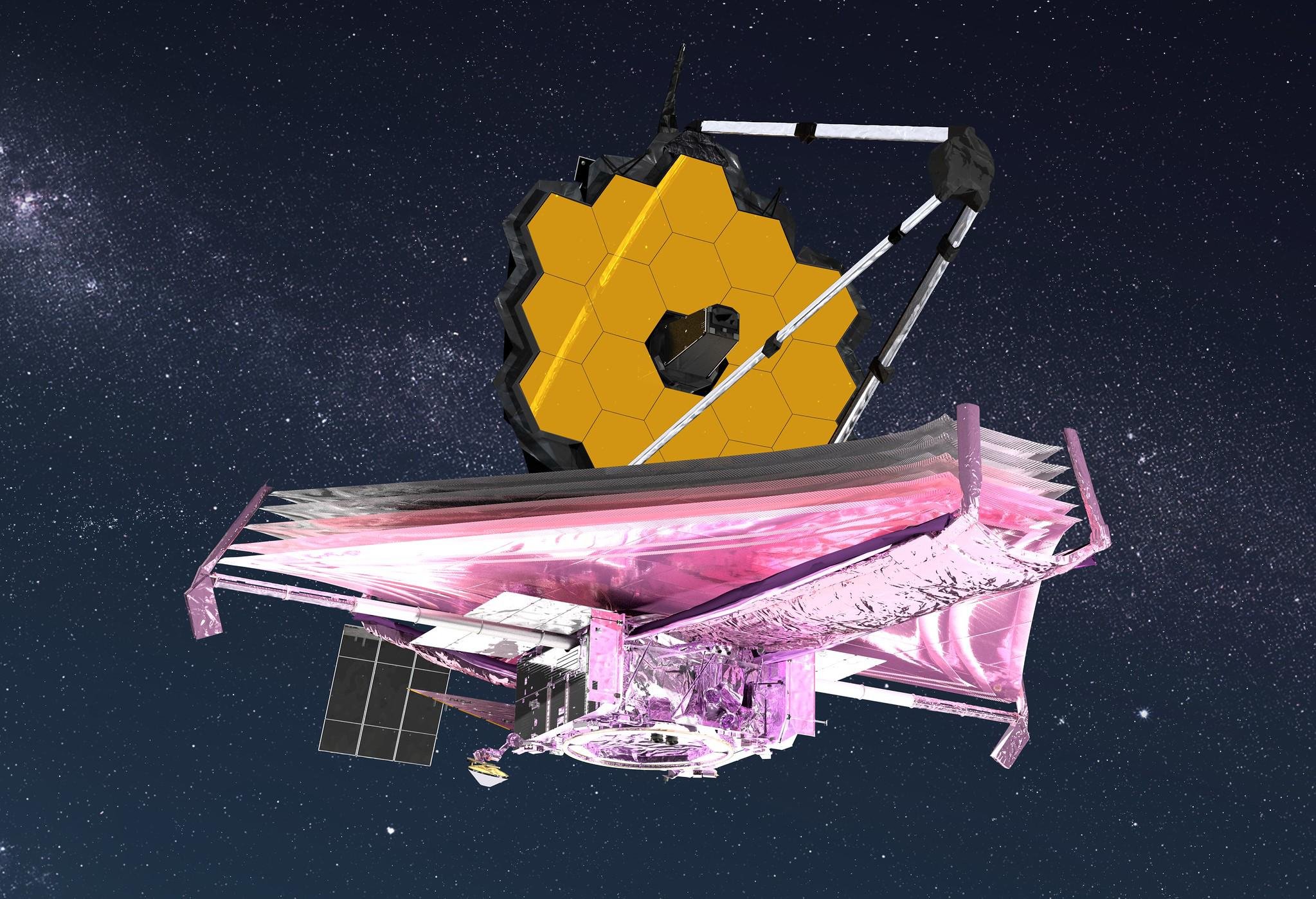 O telescópio James Webb, lançado pela NASA em 2021 (Fonte: NASA/Adriana Manrique Gutierrez)