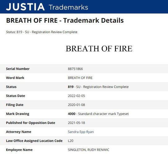 Documentação online mostra que a Capcom registrou nova marca de Breath of Fire