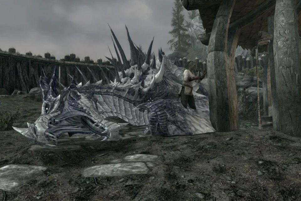 Skyrim: dragão morto se teletransporta sem parar em bug engraçado