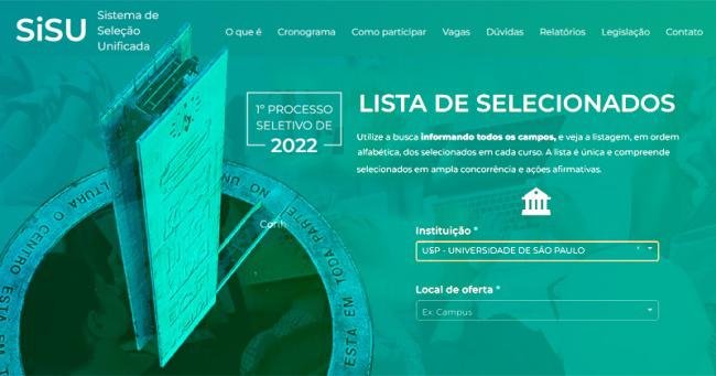 A lista dos aprovados no Sisu já está disponível.