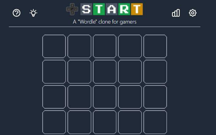 A interface do Start.