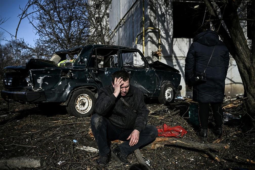 Chuguiv, no leste da Ucrânia, foi uma das cidades atacadas pela Rússia. (Aris Messinis/AFP/Reprodução)