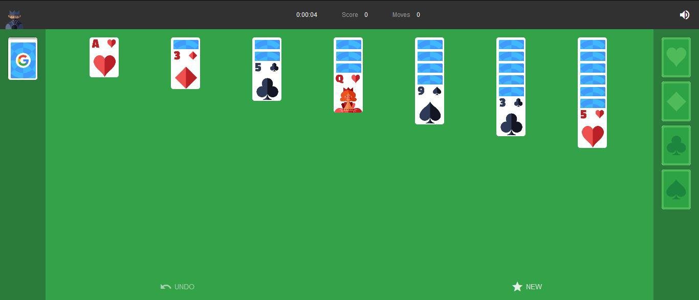 Agora você pode jogar Paciência direto do Google  Solitaire card game,  Playing solitaire, Windows solitaire