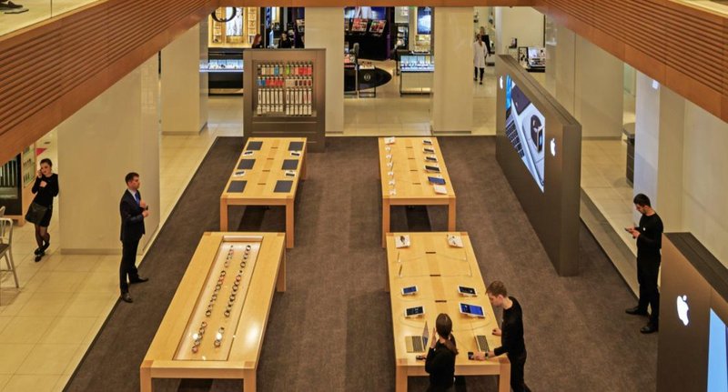 Uma Apple Store em Moscou.