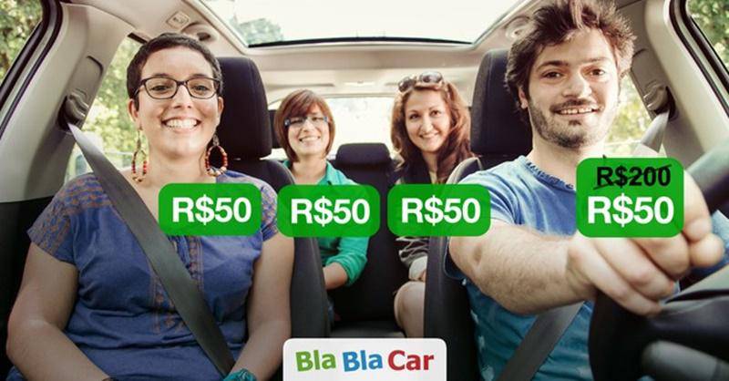 O app BlaBlaCar é um dos mais populares para aqueles que querem dividir os custos de uma viagem.