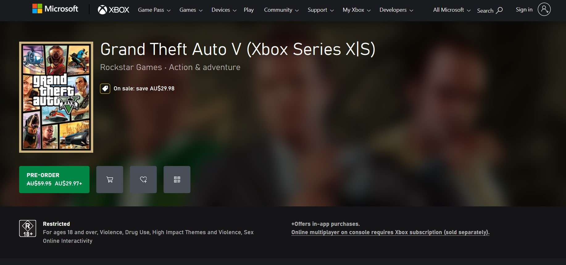 Jogo Xbox Series X Gta V Rockstar Games KaBuM