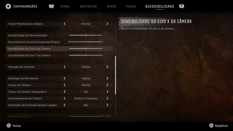 Descrição da imagem menus do jogo