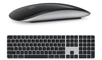 Apple lança mouse, teclado, trackpad e cabo na cor preta