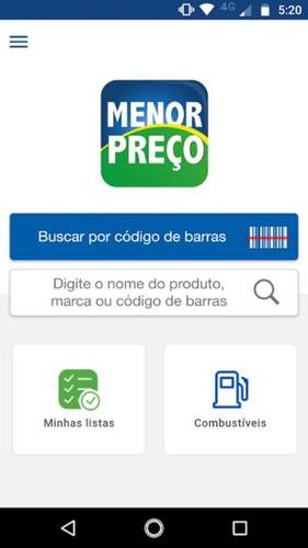O app Menor Preço permite aos consumidores encontrarem o valor mais baixo de uma série de produtos.