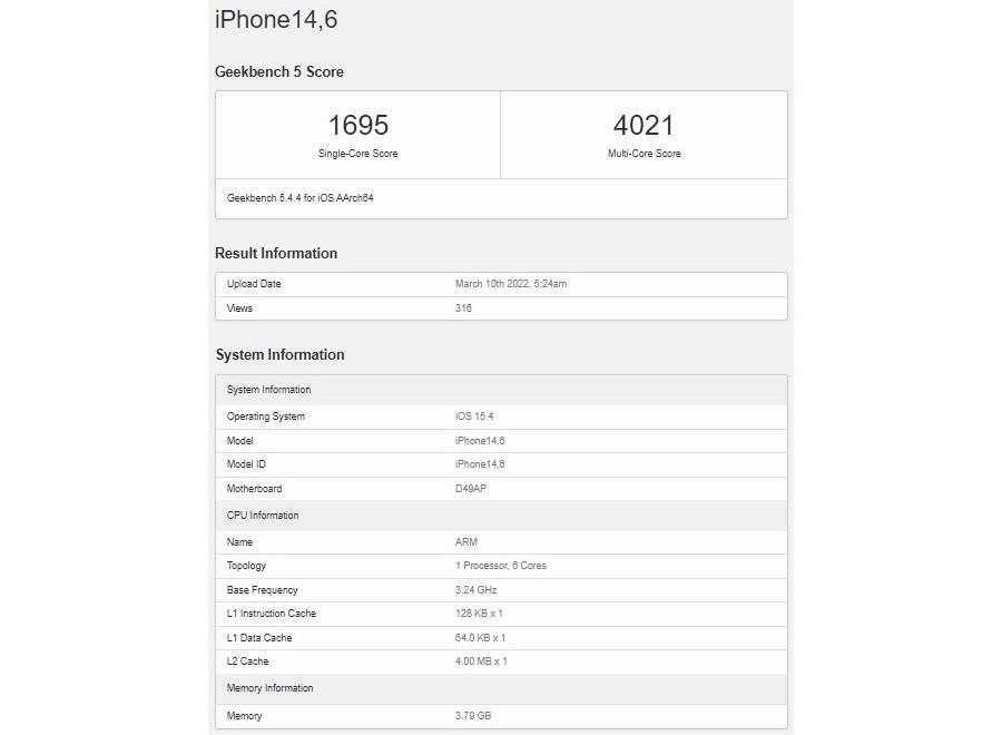 Testes de benchmark do iPhone SE colocam modelo pouca coisa abaixo dos iPhone 13 e 13 Pro Max