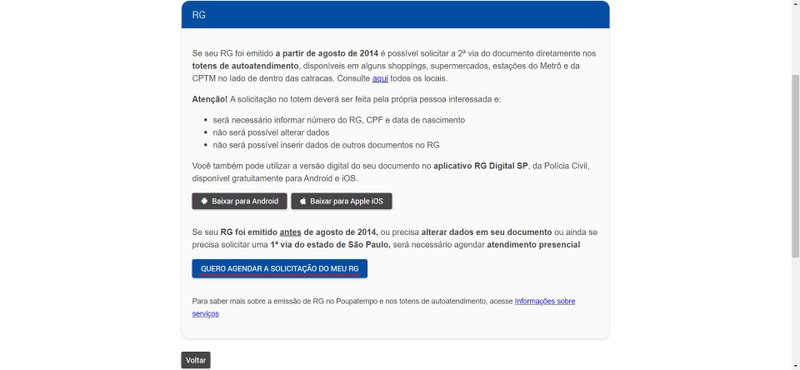 (Fonte: Poupatempo/Reprodução)