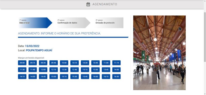 (Fonte: Poupatempo/Reprodução)