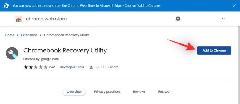 Para criar o pendrive, baixe e instale a extensão Chromebook Recovery Utility.