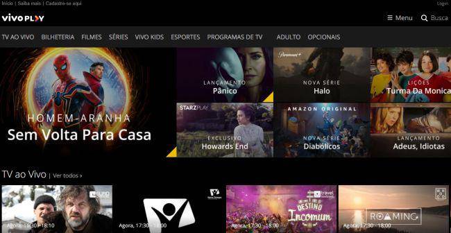 O Vivo Play pode ser acessado via app ou no site.