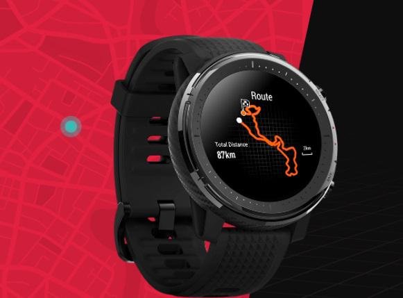 Um dos relógios esportivos da Amazfit.