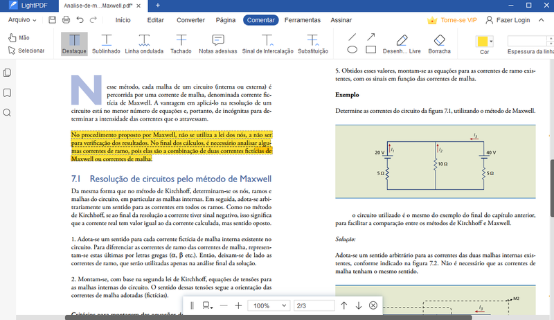 Imagem mostrando o LightPDF