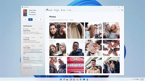 O Phone Link tem visual inspirado no Windows 11.