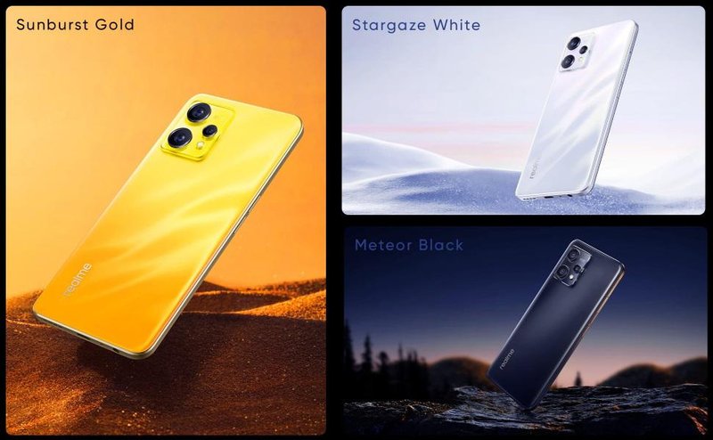 As opções de cor do Realme 9 com 4G.