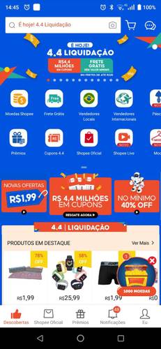 Abra o app e selecione a última opção do menu inferior.