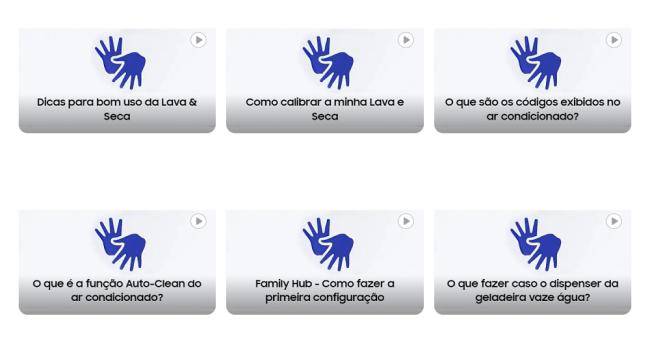 A área de acessibilidade do site da Samsung foi reforçada com os novos conteúdos.