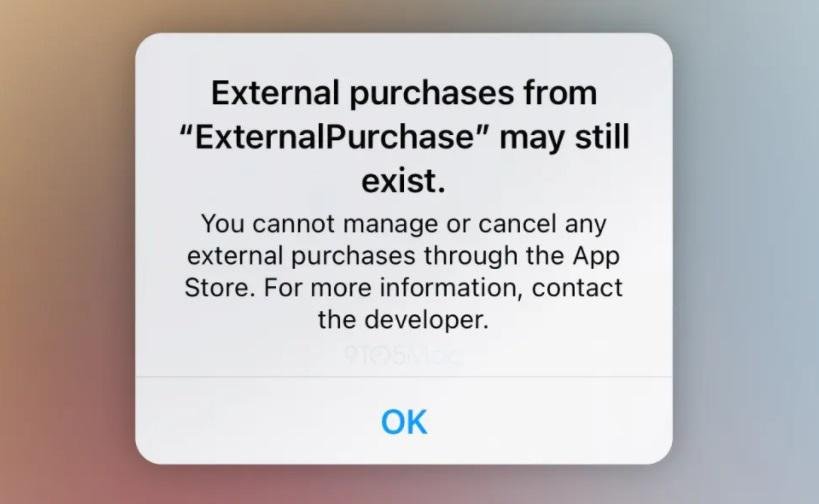 Um exemplo da mensagem que pode ser encontrada por usuários no iOS 15.5.
