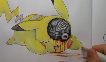 Pokémon do terror: artista aterroriza monstrinhos com livro de colorir