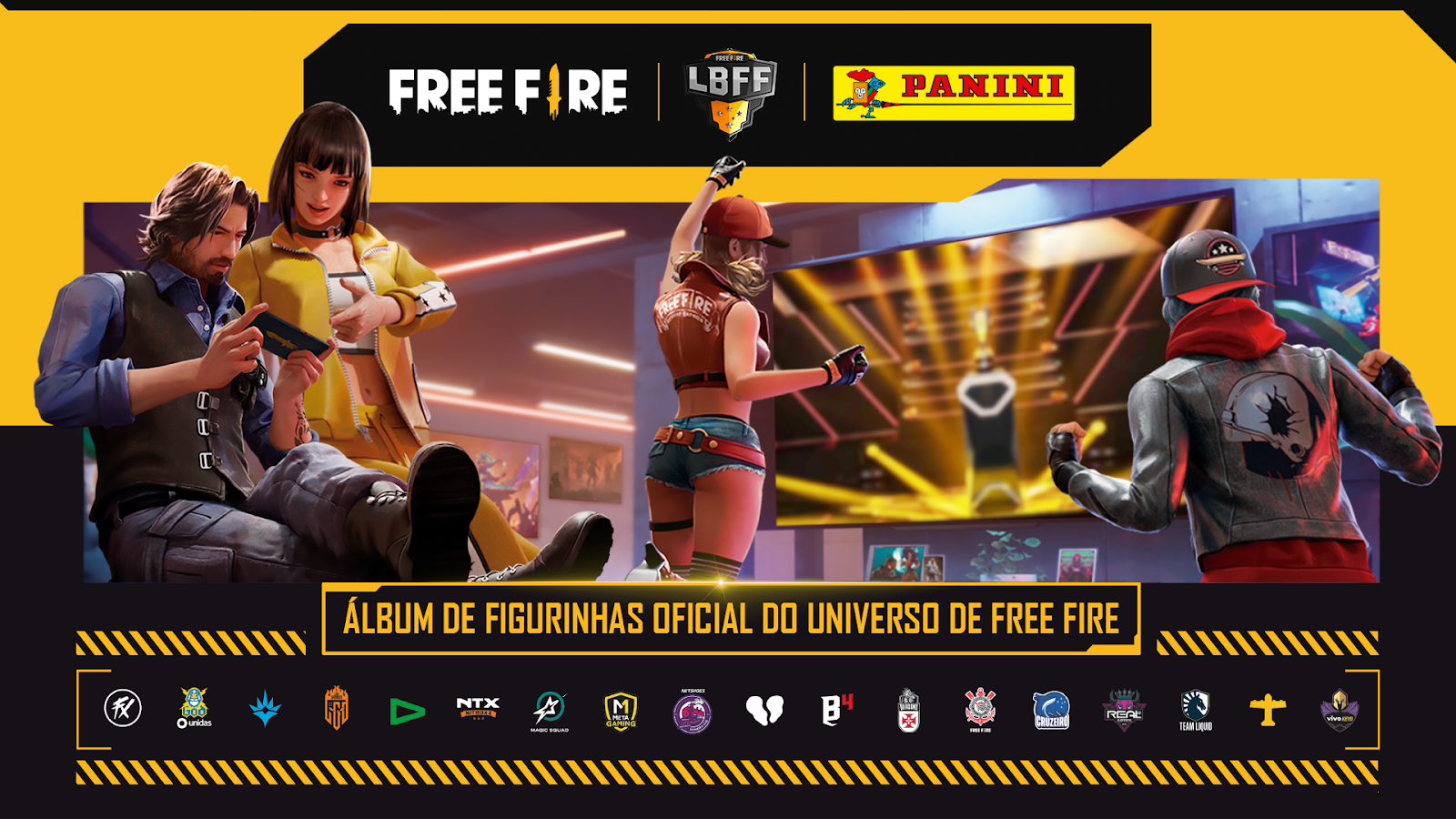 Free Fire ganha álbum de figurinhas em parceria da Garena e Panini