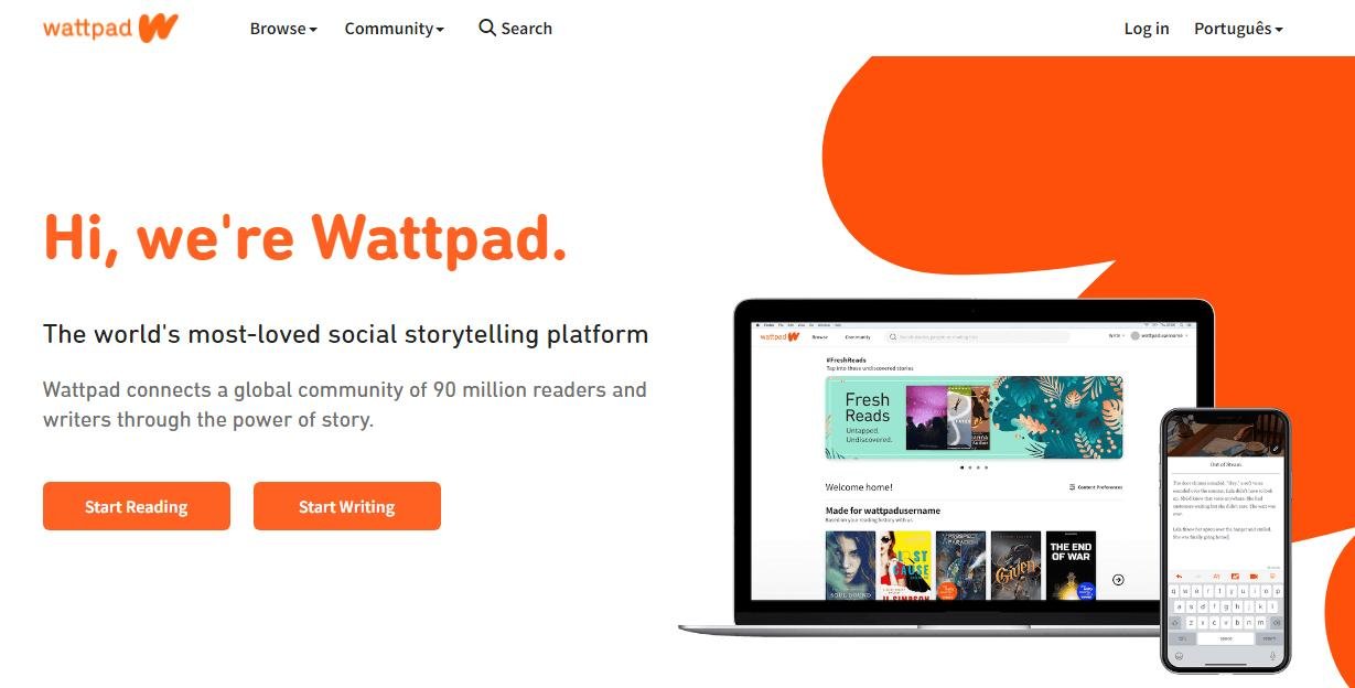 Wattpad é uma plataforma indicada para quem ama ler