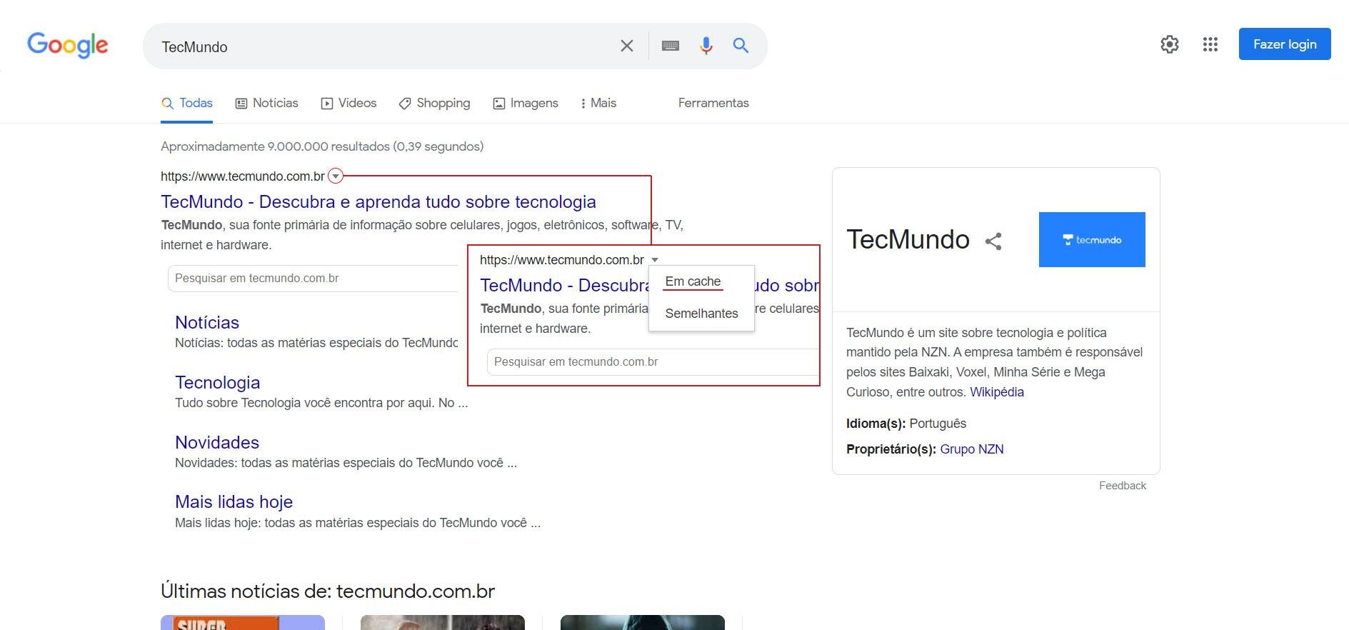 Teste de Velocidade da Internet - TecMundo