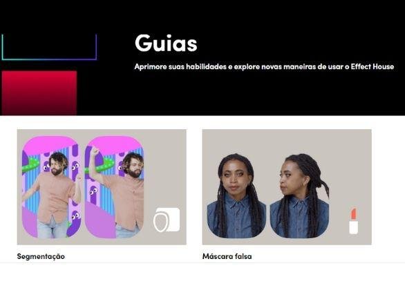 Guias disponibilizados pelo TikTok para criar diferentes tipos de efeitos