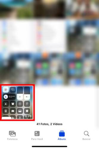 Localize a gravação da tela do seu iPhone nas mídias do app Fotos