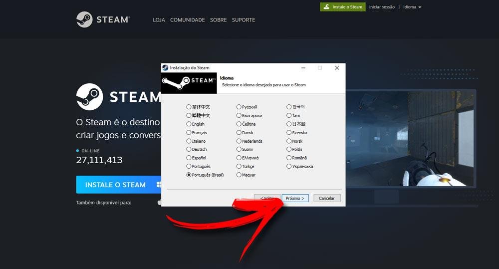 Como instalar e criar conta no Steam